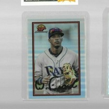 Wander Franco 2019 Bowman Draft 1989 Chrome 30th Anniversary (Hat) #B30-WF Rays