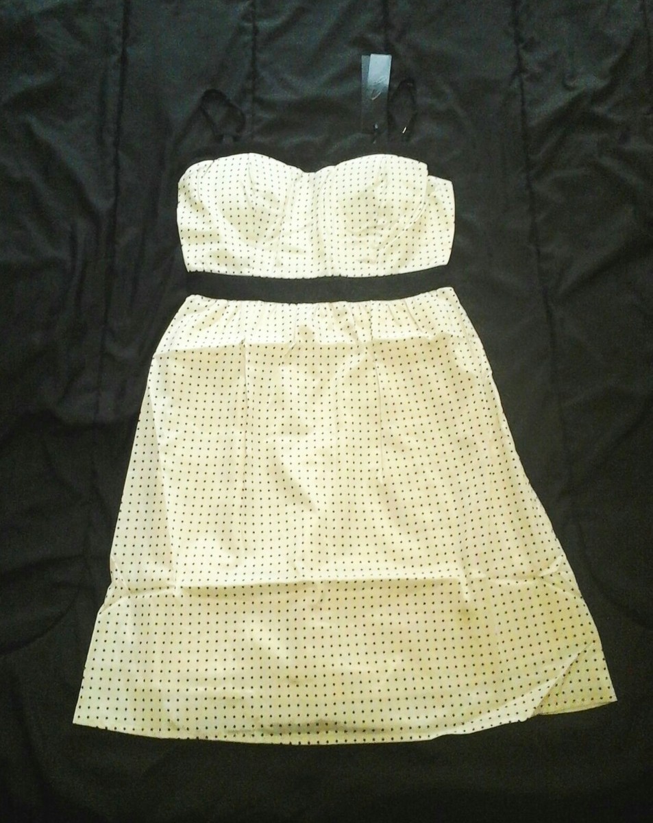 Cream & black polka dot dress, juniors size medium | eBay Cream & black polka dot dress, juniors size medium | eBay