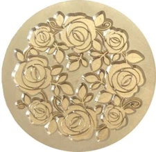 Wreath of Roses Wax Seal Stamp Head, 1.2" diameter - So Pretty!