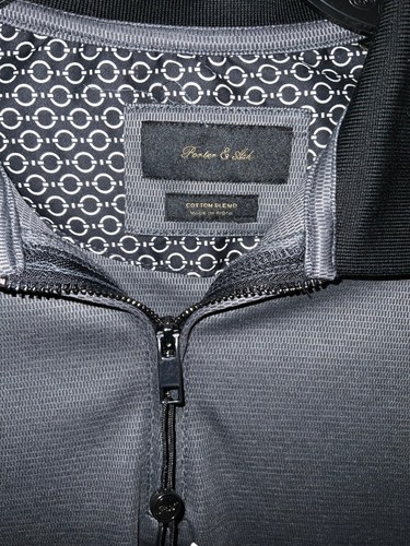 Porter & Ash Knitted Jacquard Cotton Blend Men's Polo Shirt Size M NWT - Picture 8 of 9