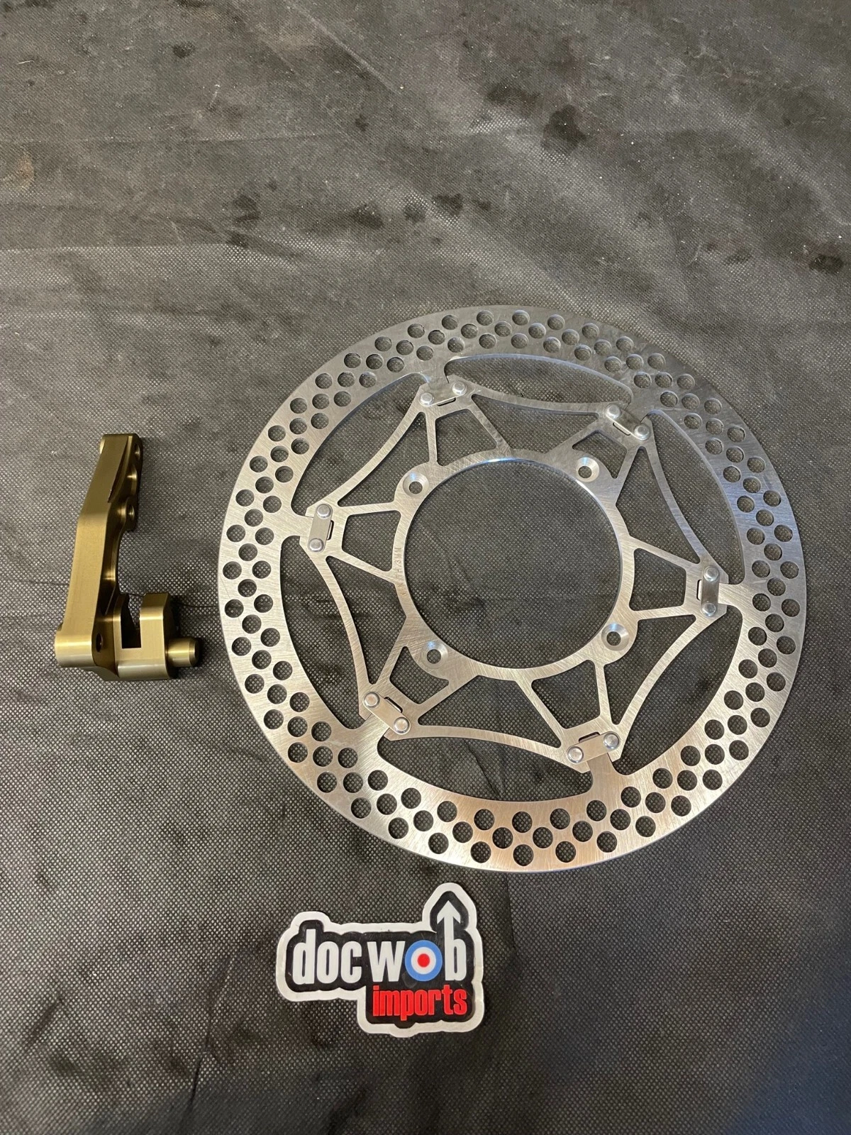 Kawasaki KX250 2001 Doc Wob 270mm oversize KHI front brake disc and carrier kit