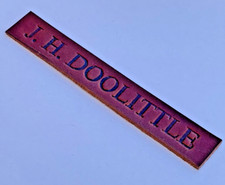 NEW! WWII Leather A-2 A2 Jacket name tag J H DOOLITTLE Repro
