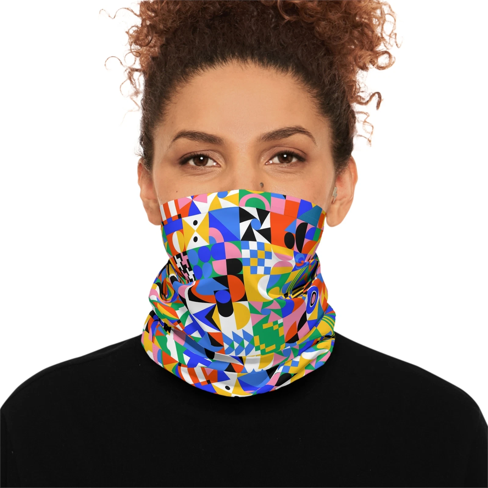 Dynamic Style Meets Functional Comfort: Geometric Vector Midweight Neck Gaiter