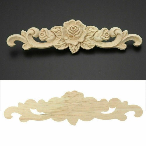 Decalcomania angolare intaglio legno onlay applique fiore non dipinto fai da te decorazione mobili - Foto 7 di 13