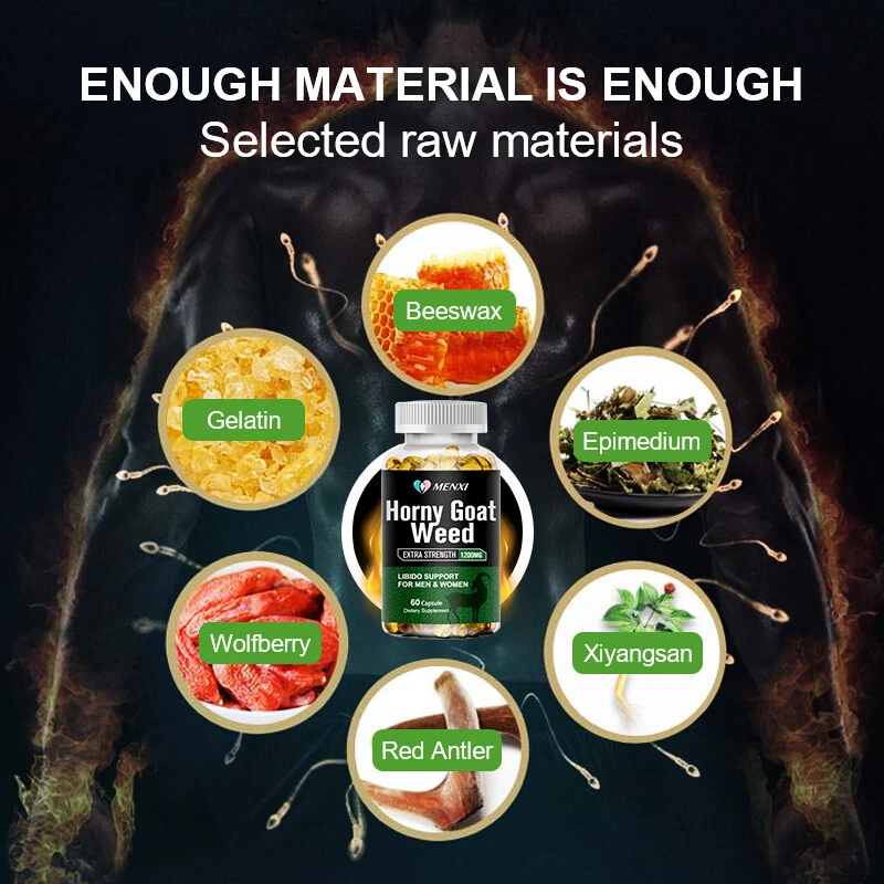 1200 мг экстракт сорняков рогатого козы с макой, женьшень Saw Palmetto, поддержка аргинина - Изображение 2 из 4