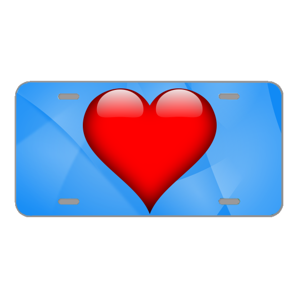 Custom Novelty License Plate With Red Heart Design Add Names eBay