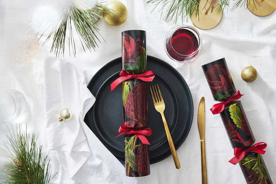 Galletas de Navidad - 8 caramelos elegantes, hechos a mano, "Waratah de lujo" Foto 2 de 4