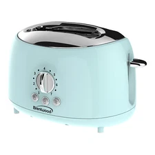 BRENTWOOD TS-270BL Cool-Touch 2-Slice Retro Toaster with Extra-Wide Slots (Bl...
