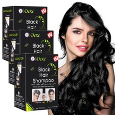30 x DEXE Instant Black Hair Dye Shampoo For Gray Hair Coverage For Women  Men