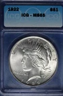 1922 ICG MS65 PEACE DOLLAR #B49508