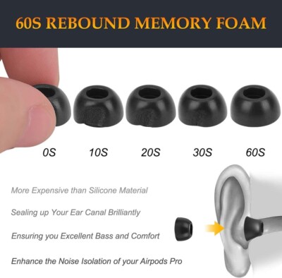 Embouts Silicone AirPods Pro 3 – Lot De 6 (S/M/L) – Confort, Maintien Et Isolation Sonore Améliorés.