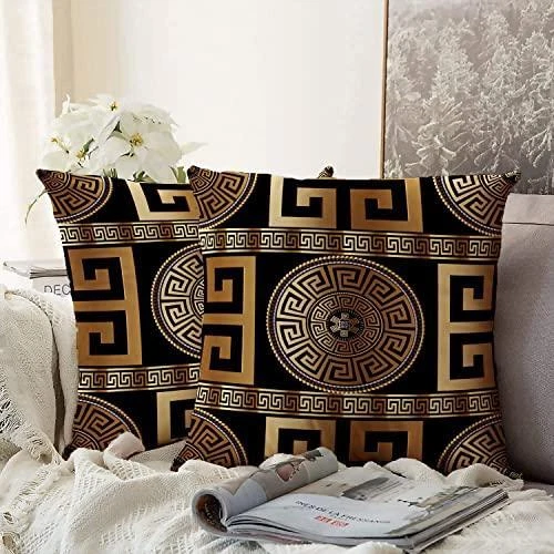 Greek key pillow best sale shams