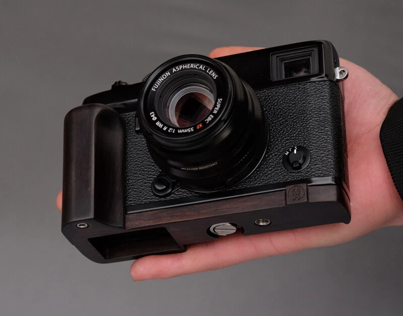 Handmade Wooden Wood Ebony and walnut Hand Grip for Fujifilm Fuji X-PRO3 Xpro3 - image 2 of 4