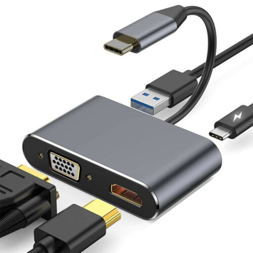 USB 3.1 4in1 Screen Expansion Type-C to HDMI VGA Docking Station Hub PD Charging - Picture 4 of 9