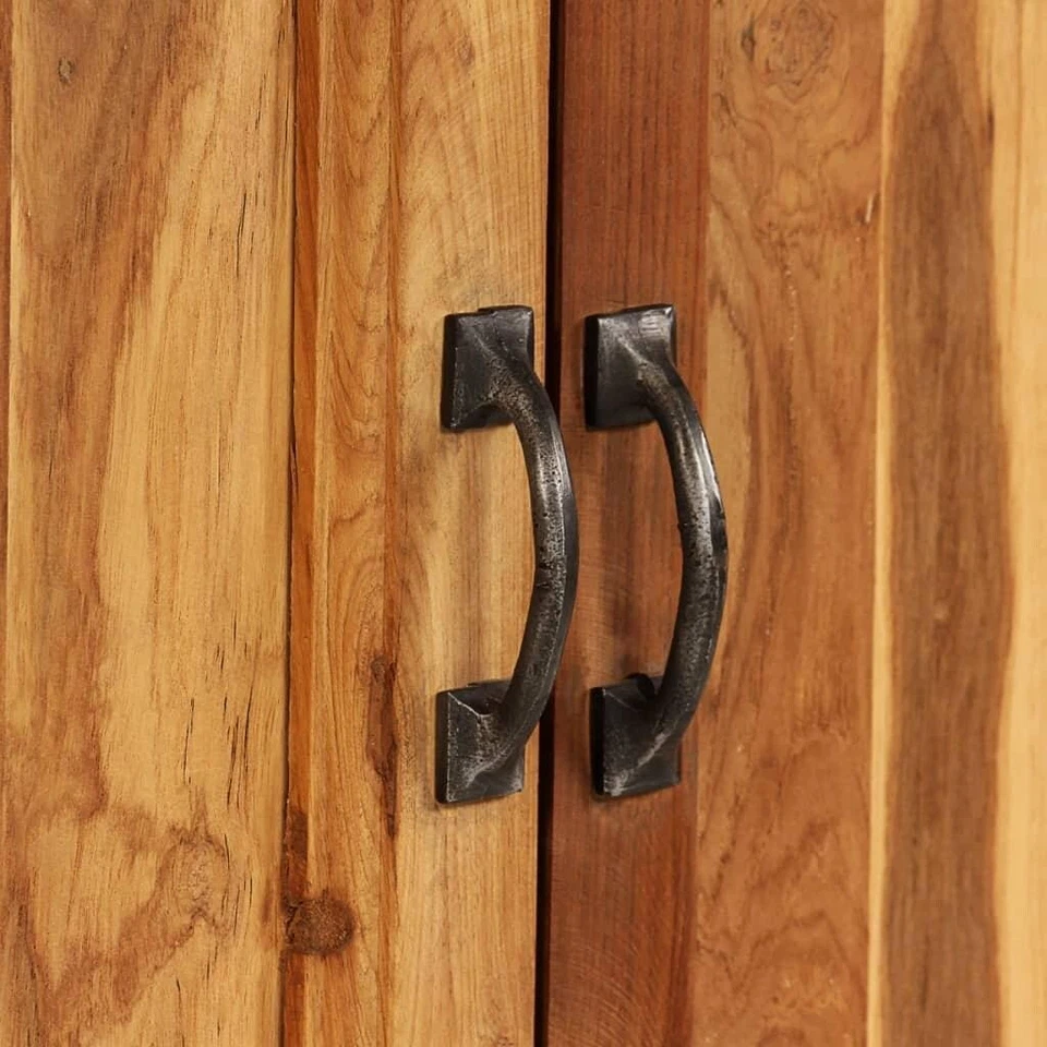 VidaXL сервант переработанный тик и сталь 25,6 X 11,8 X 27,6 - Изображение 3 из 4