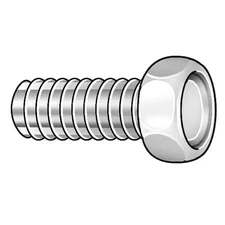 #10-24 X 1/2 In External Hex Hex Machine Screw, Zinc Plated Steel, 100 Pk,