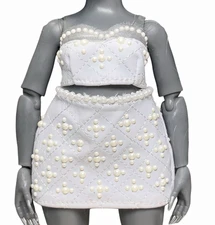 Rainbow High Shadow Natasha Zima Doll Pearl 2 Piece Outfit Set Faux Leather Lot