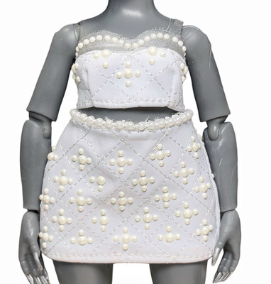 Rainbow High Shadow Natasha Zima Doll Pearl 2 Piece Outfit Set Faux Leather Lot