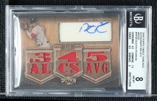 2010 Topps Triple Threads Relics Wood 1/1 Dustin Pedroia #TTAR-30 BGS 8 Auto