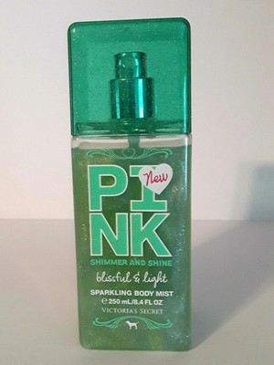 Victoria's Secret Pink Blissful & Light Shimmer Shine Sparkling Body Mist 8.4oz