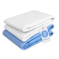 Washable Bed Pads for Adults XXL 34" X 52" 2 Pack , Reusable Incontinence Pa...