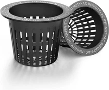AC Infinity Net Cups 3-Inch, Heavy Duty Garden Slotted 3", Black 