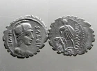 AQUILLIA 2 SILVER DENARIUS___Roman Republic___VALOR THROUGHOUT THE WAR