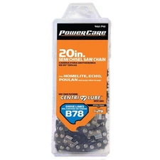 PowerCare 20" Inch B78 Semi Chisel Chainsaw Replacement Chain 78 Link Centri Lub