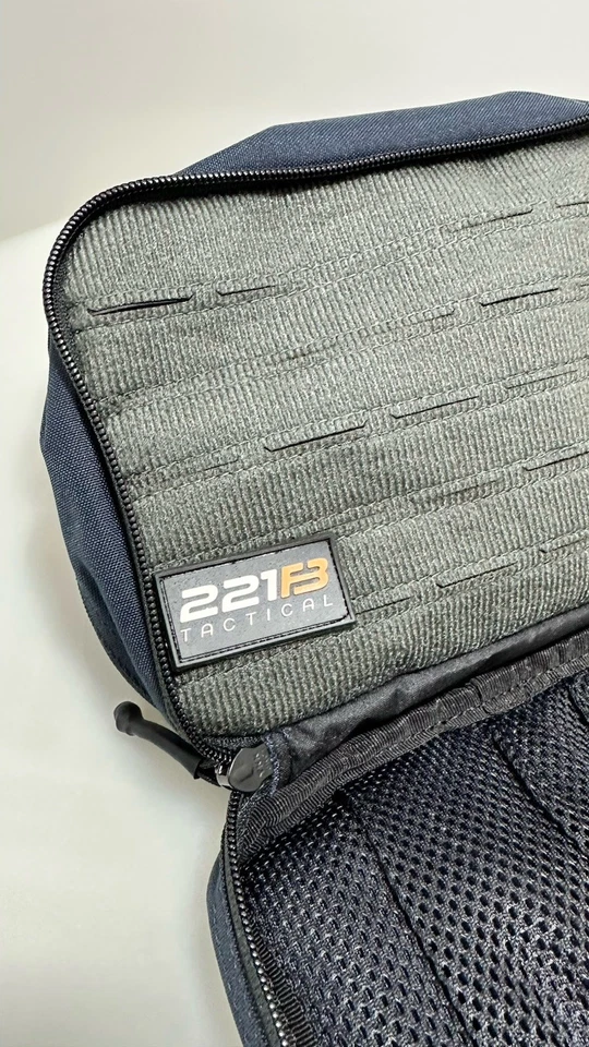 Alça de cinto 221B aperto lateral tático azul com zíper para transporte ocultar bolsa de babá - Imagem 3 de 4