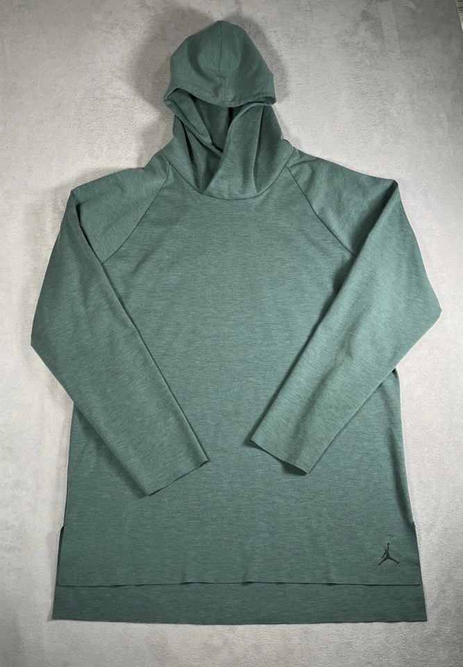 Толстовка с капюшоном легкая мужская Nike Air Jordan 23 Lux L/S реглан топ длина XL зеленый камень - Изображение 2 из 4