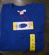 Esprit NWT Women's Logo 80's Crewneck Viral - Blue Pick XS S M L XL XXL