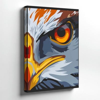 Wall Art Eagle Face Close Up Print Bold Bird of Prey Poster Animal Decor Gift
