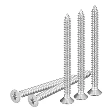 DTGN 50Pcs #8x2 Flat Head Wood Screws, 304 Stainless Steel Phillips Self Tapp...