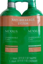 Nexxus Unbreakable Care Anti-Breakage Shampoo and Conditioner, 32 FL OZ, Green