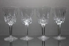 Four (4) WATERFORD Crystal Lismore Claret Red Wine Glass Stem 5 7/8" high MINT