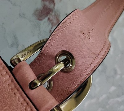 Coach LARGE F13732 Vintage Pink Soho Y2K Pleated Leather Shoulder