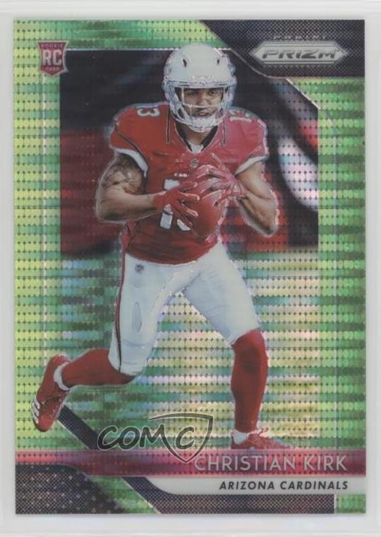 2018 Panini Prizm Neon Green Pulsar Christian Kirk #219 Rookie RC 02sw
