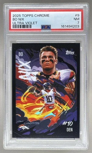 2025 Topps Chrome Bo Nix Base (RAW)