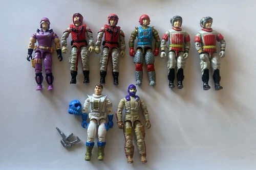 Vintage 1987 Gi Joe Action Figure Lot Of 8 - Crazy Legs Fast Draw Maverick
