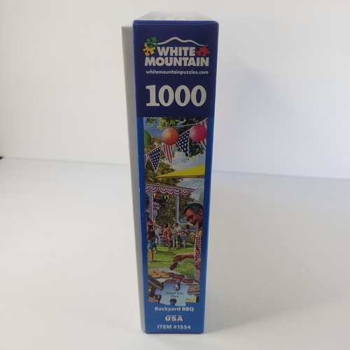 2022 White Mountain Backyard BBQ 1000Pc Jigsaw Puzzle Summer Party Yard 4th July - Picture 6 of 16