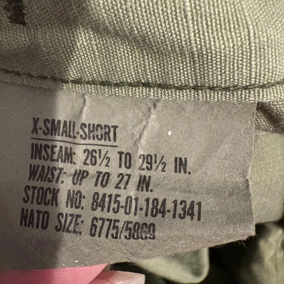 Pantalones Cortos BDU EE. UU. XS De Colección Años 80 Camuflaje Bosque Carga Ripstop Clima Caliente Winfield Foto 3 de 4