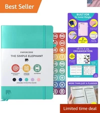 Turquoise Undated Agenda (8.25" x 5.75") – Perfect for School, Work & Life Goals