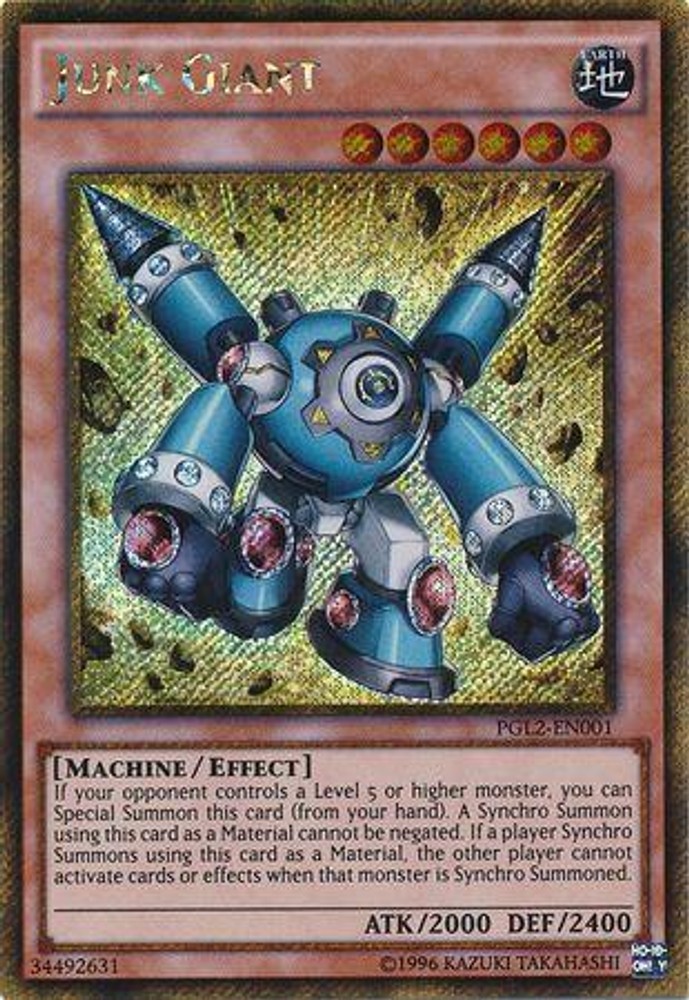 Junk Giant [PGL2 - Gold Secret Rare - Unlimited - PGL2-EN001 Lightly Played]