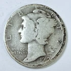 1919 LIBERTY MERCURY 90% SILVER DIME CIRCULATED COIN #5304