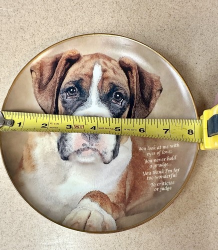 The Danbury Mint "Eyes Of Love" Limited-Edition Cherished Boxers Plate #J1185 - Picture 5 of 5
