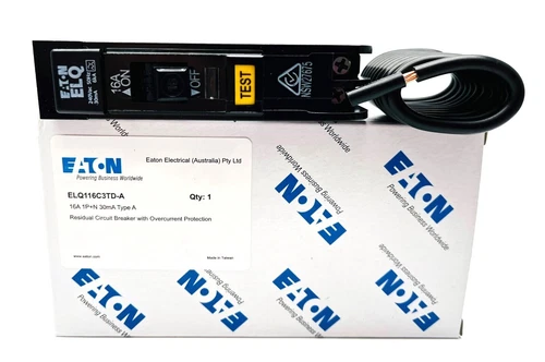 Eaton ELQ116C3TD-A 16A 1P Quicklag Earth Leakage Breaker RCBO 30mA 6kA 240V Type