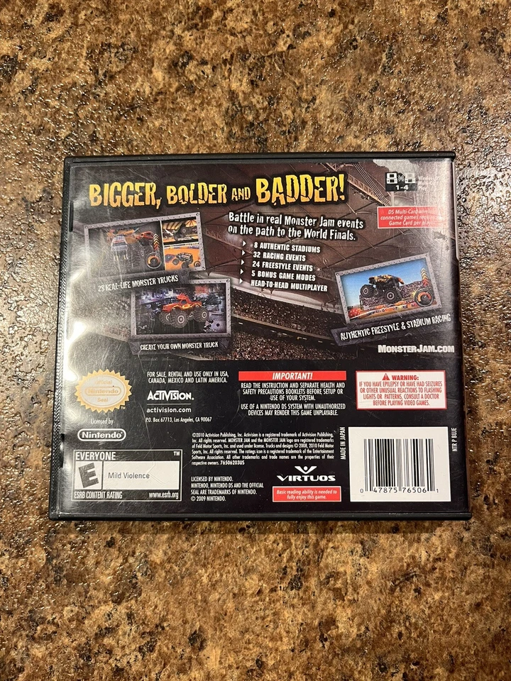 Monster Jam: Path of Destruction (Nintendo DS, 2010) - Image 2 of 4