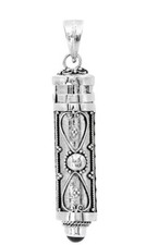 Red Garnet Prayer Box - Perfume - Keepsake - Ashes Pendant - 925 Sterling Silver