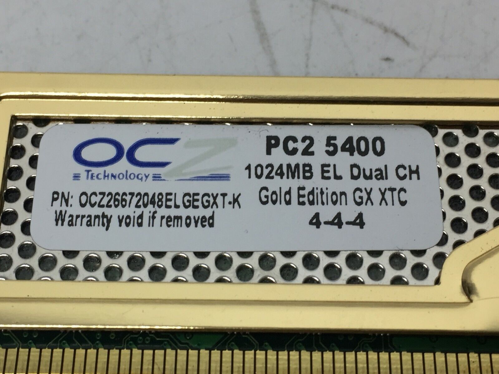 OCZ Gold Series GX XTC 2GB (2x 1GB) DDR2 667 PC2-5400 Memory