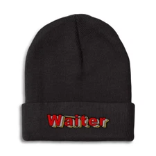 Beanies for Men Waiter Winter Hats for Women Acrylic Skull Cap 1 Size